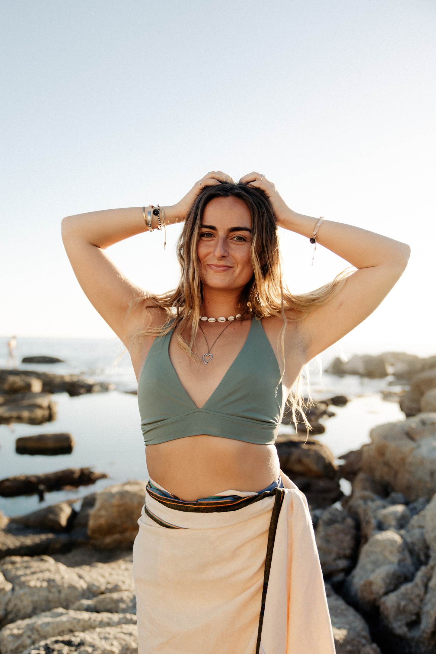 LUNA Plunge Neck Top Magenta